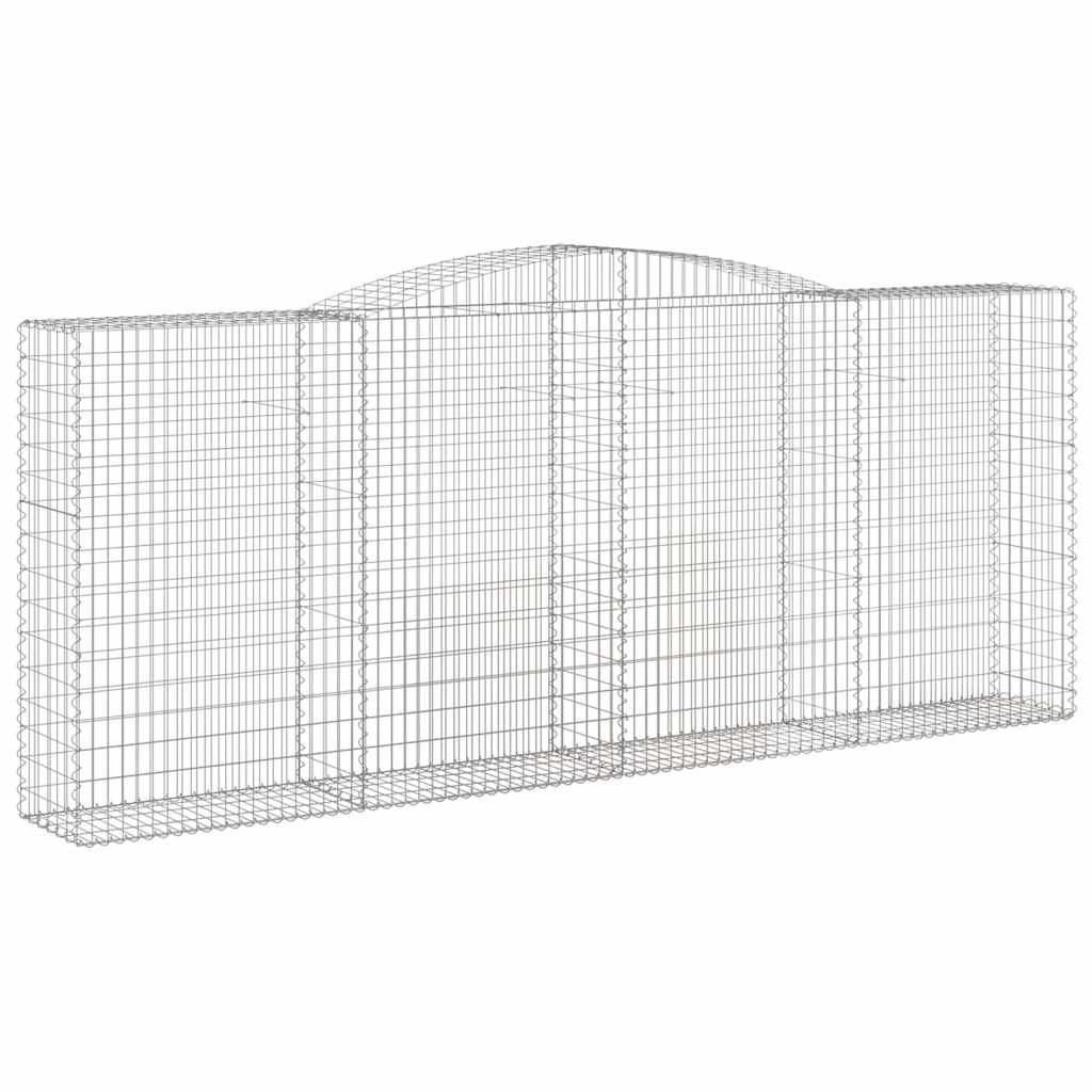 vidaXL Kosze gabionowe, 25 szt, 400x50x160/180cm, galwanizowane żelazo