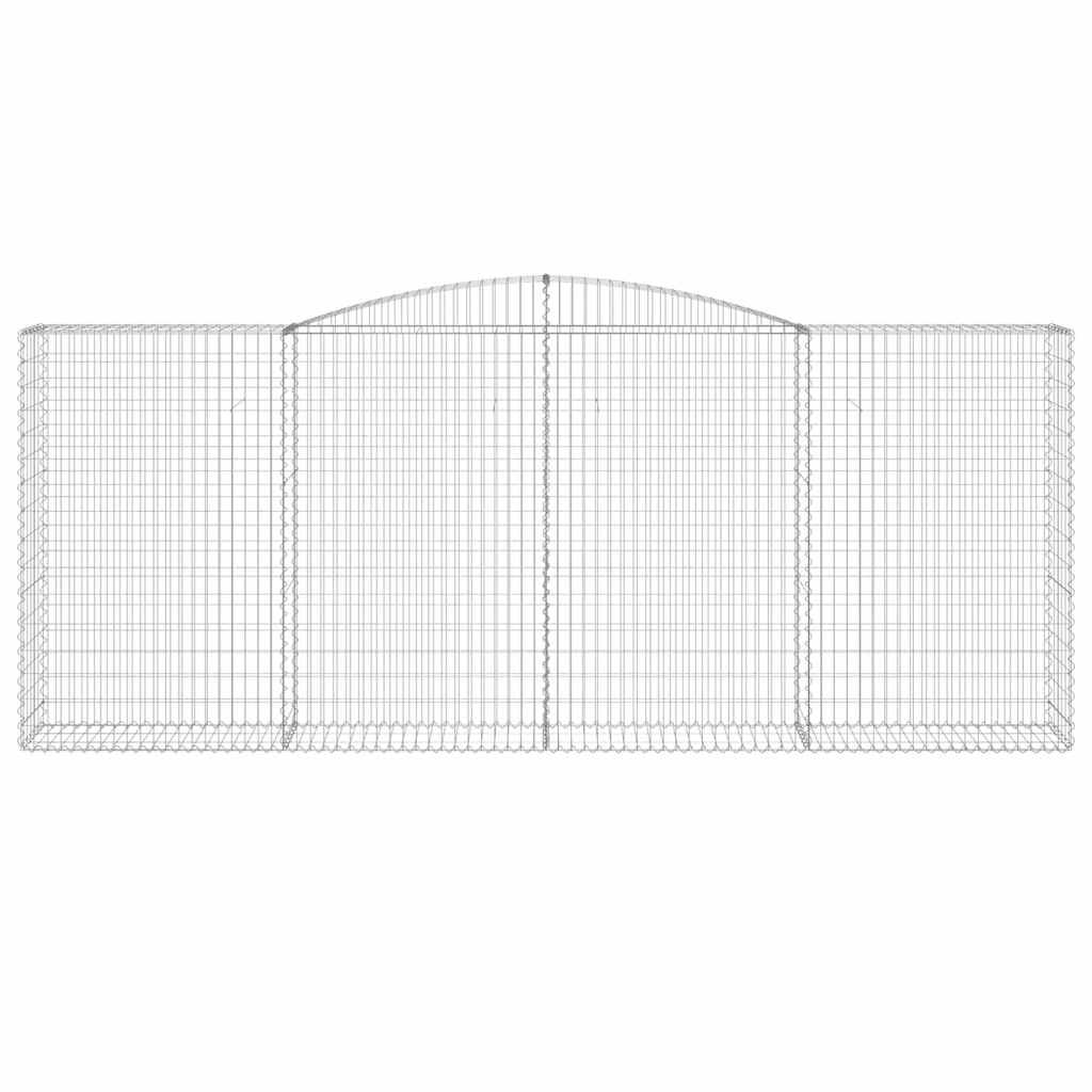 vidaXL Kosze gabionowe, 25 szt, 400x50x160/180cm, galwanizowane żelazo