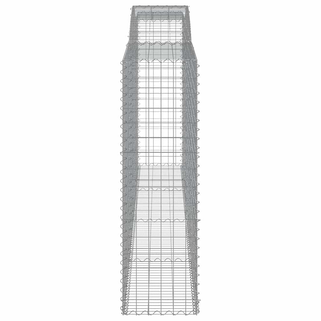 vidaXL Kosze gabionowe, 25 szt, 400x50x160/180cm, galwanizowane żelazo