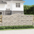 vidaXL Kosze gabionowe, 25 szt, 400x50x160/180cm, galwanizowane żelazo