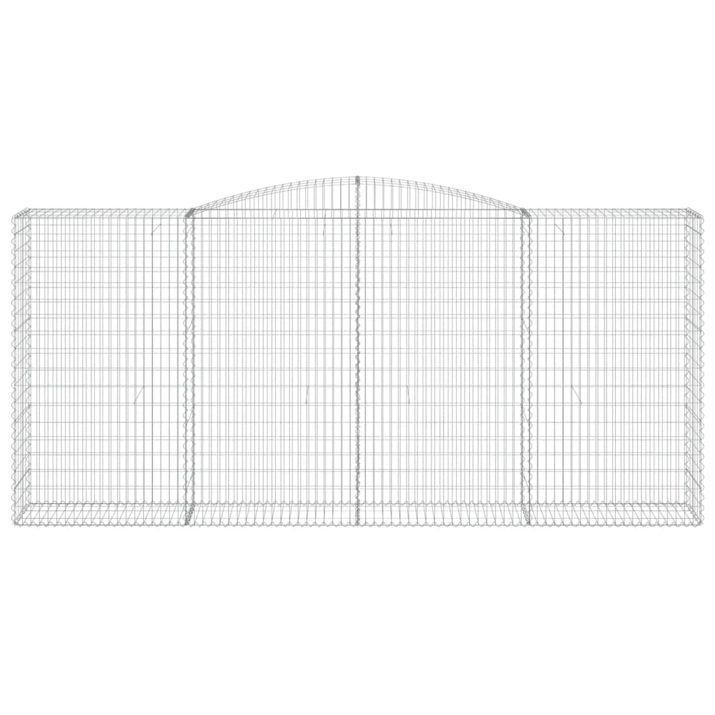 vidaXL Kosze gabionowe, 2 szt, 400x50x180/200cm, galwanizowane żelazo