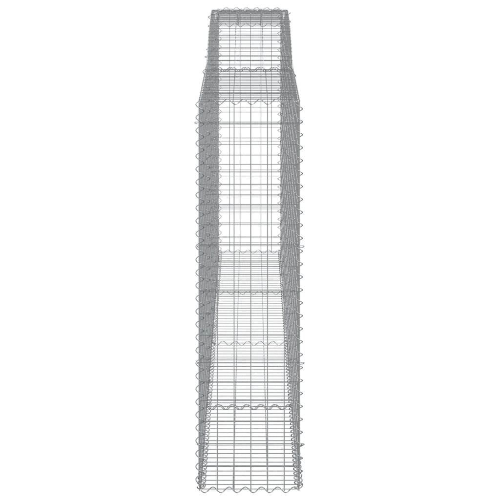 vidaXL Kosze gabionowe, 3 szt, 400x50x180/200 cm, galwanizowane żelazo