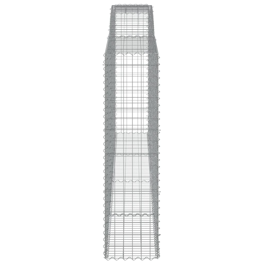 vidaXL Kosze gabionowe, 8 szt, 400x50x180/200 cm, galwanizowane żelazo