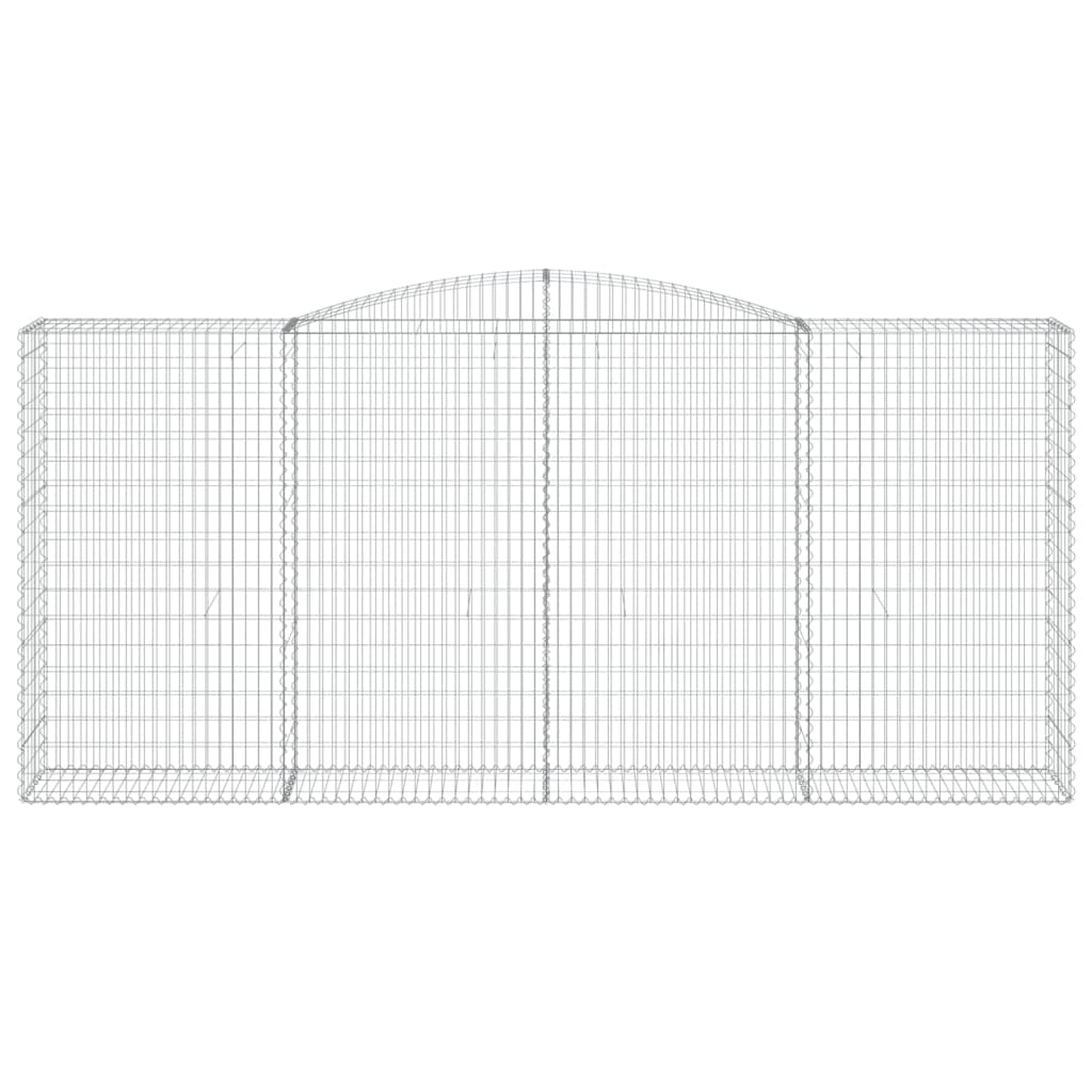 vidaXL Kosze gabionowe, 9 szt, 400x50x180/200 cm, galwanizowane żelazo