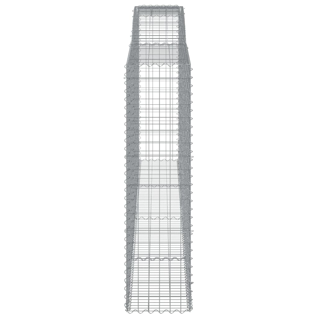 vidaXL Kosze gabionowe, 9 szt, 400x50x180/200 cm, galwanizowane żelazo