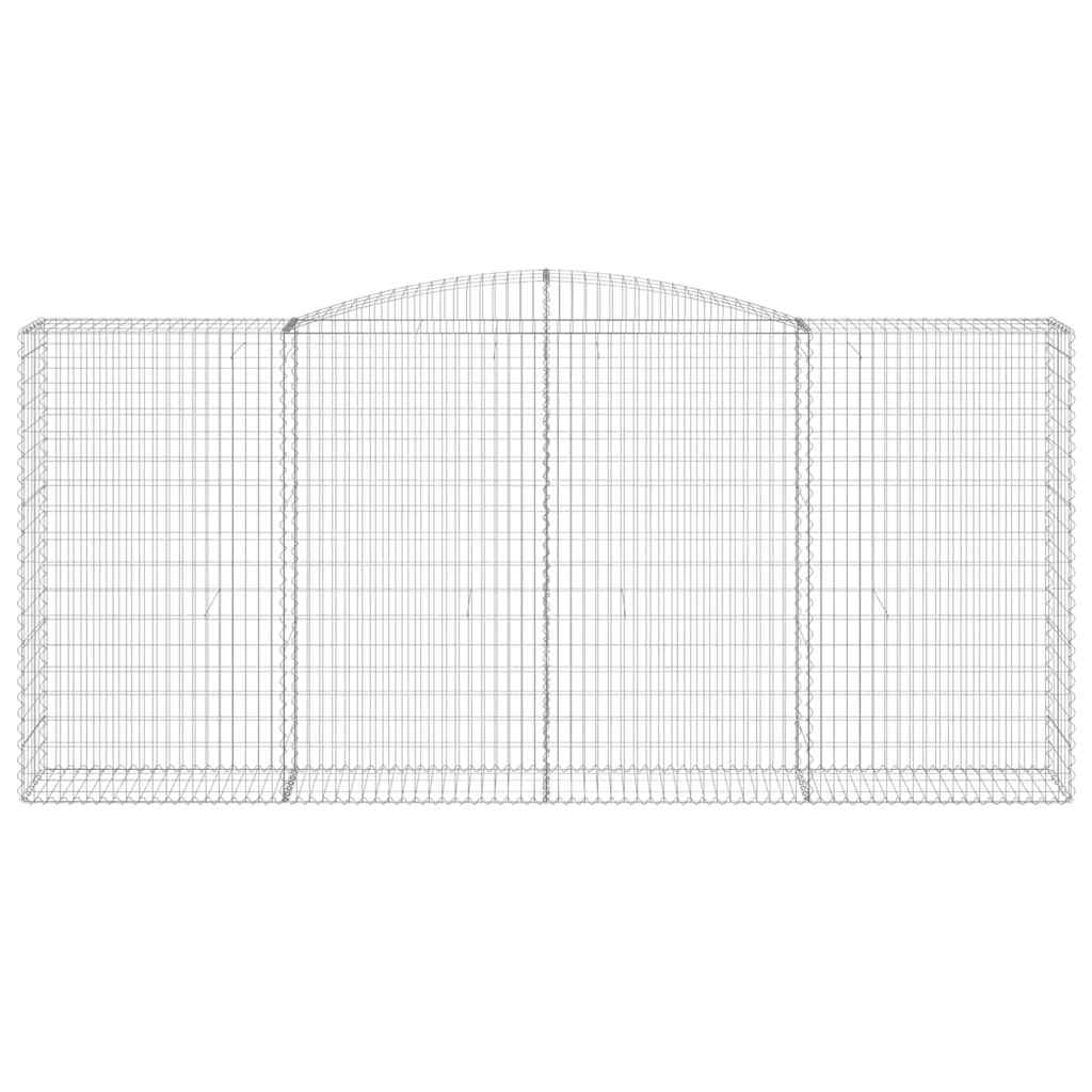 vidaXL Kosze gabionowe, 10 szt, 400x50x180/200cm, galwanizowane żelazo