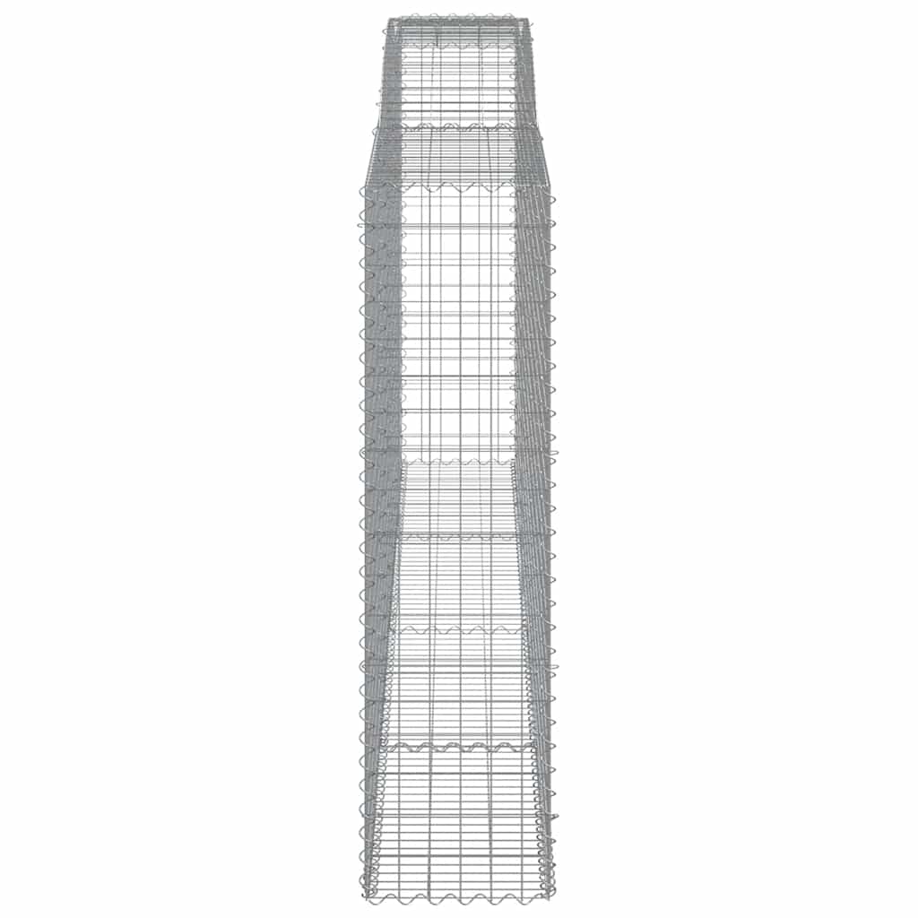 vidaXL Kosze gabionowe, 10 szt, 400x50x180/200cm, galwanizowane żelazo