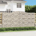 vidaXL Kosze gabionowe, 10 szt, 400x50x200/220cm, galwanizowane żelazo