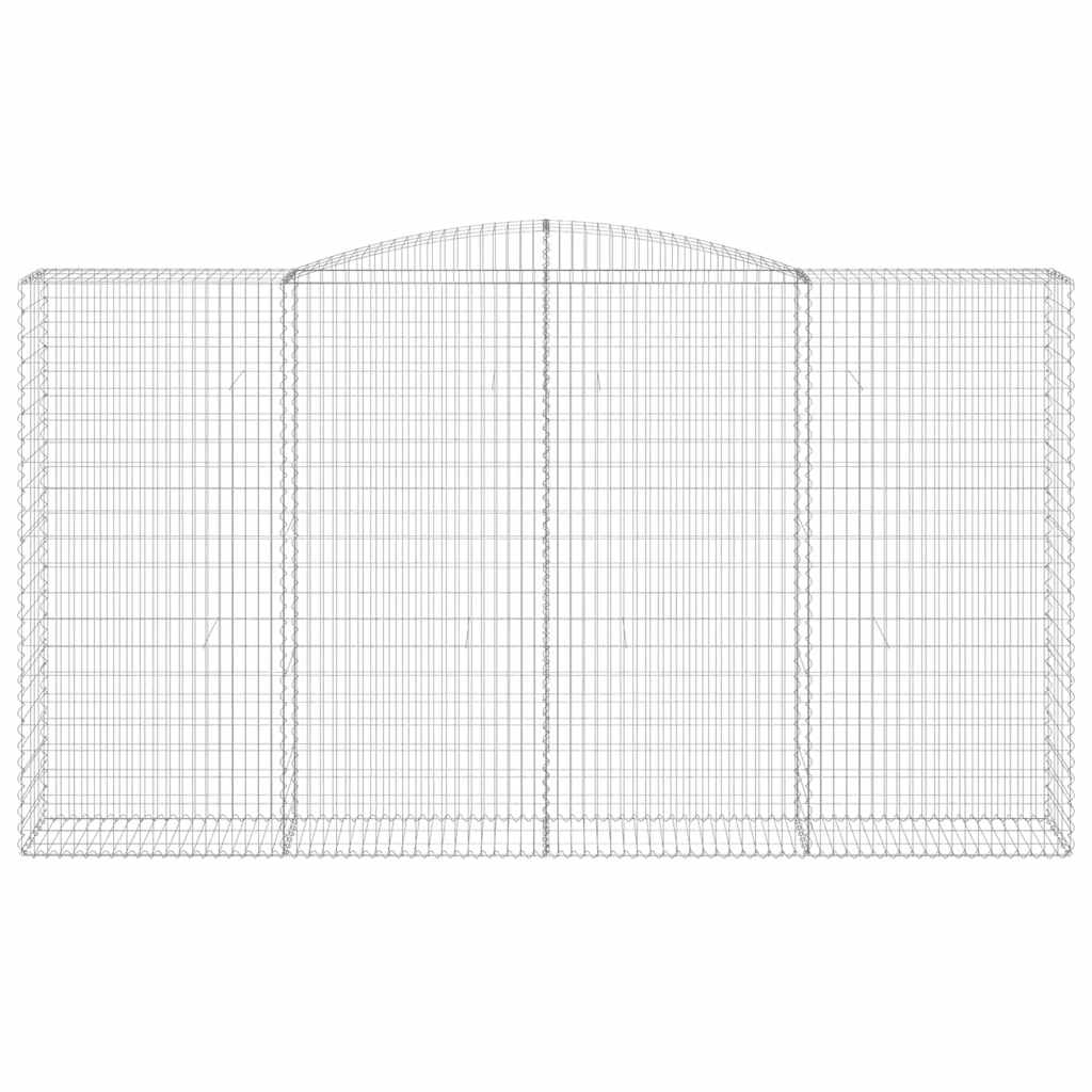 vidaXL Kosze gabionowe, 5 szt, 400x50x220/240 cm, galwanizowane żelazo