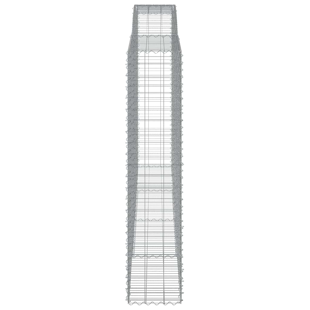 vidaXL Kosze gabionowe, 5 szt, 400x50x220/240 cm, galwanizowane żelazo
