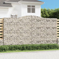 vidaXL Kosze gabionowe, 6 szt, 400x50x220/240 cm, galwanizowane żelazo