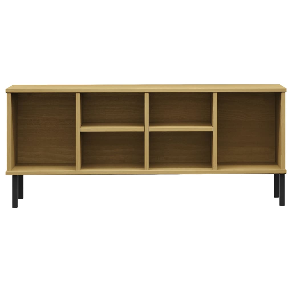 vidaXL Szafka na buty OSLO, metalowe nóżki, brązowa, 106x35x45 cm