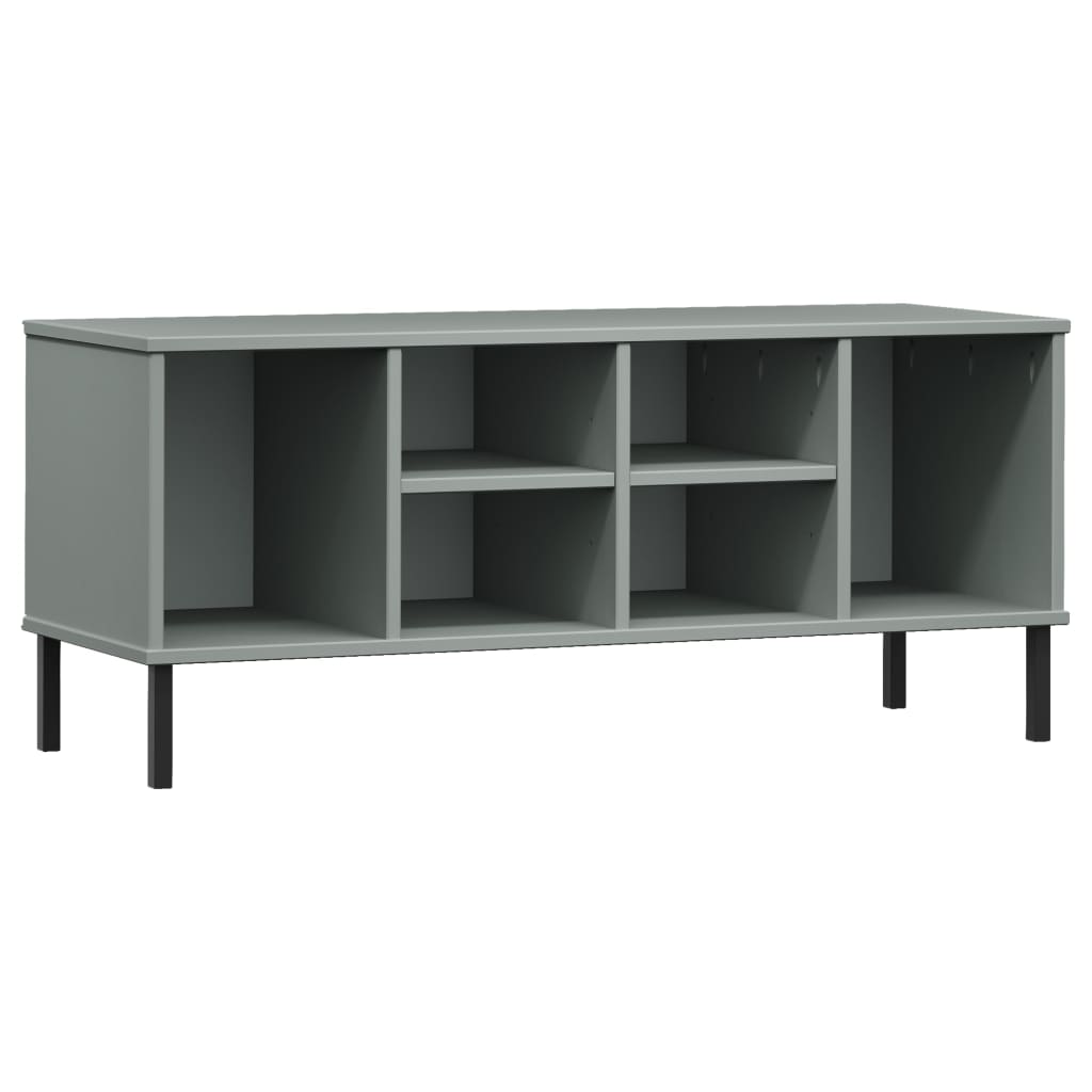 vidaXL Szafka na buty OSLO, metalowe nóżki, szara, 106x35x45 cm