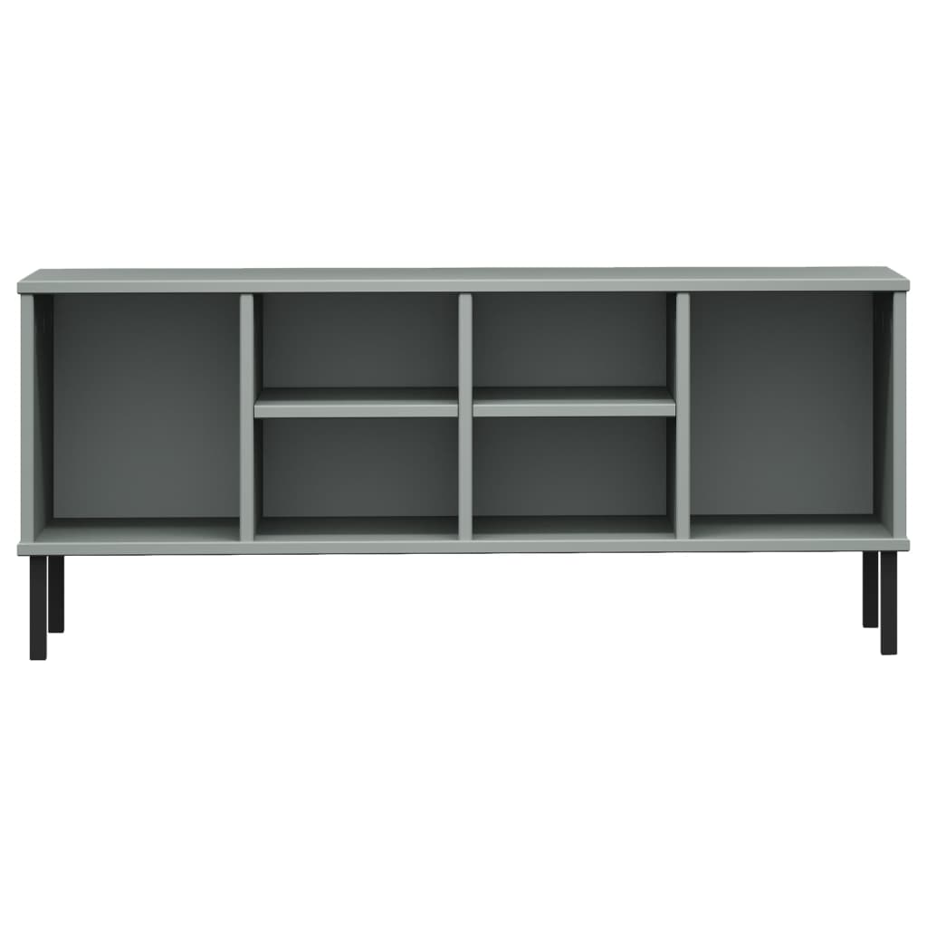 vidaXL Szafka na buty OSLO, metalowe nóżki, szara, 106x35x45 cm