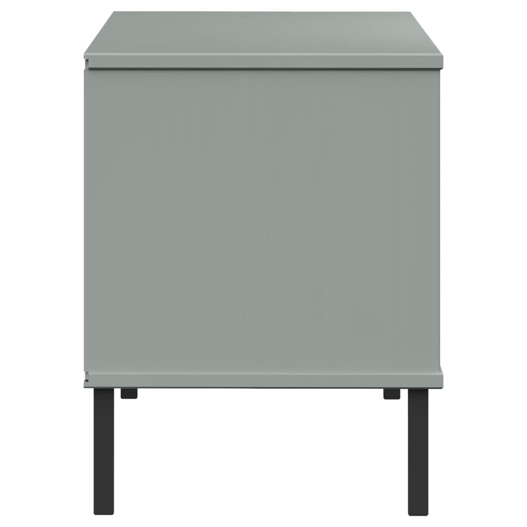 vidaXL Szafka na buty OSLO, metalowe nóżki, szara, 106x35x45 cm