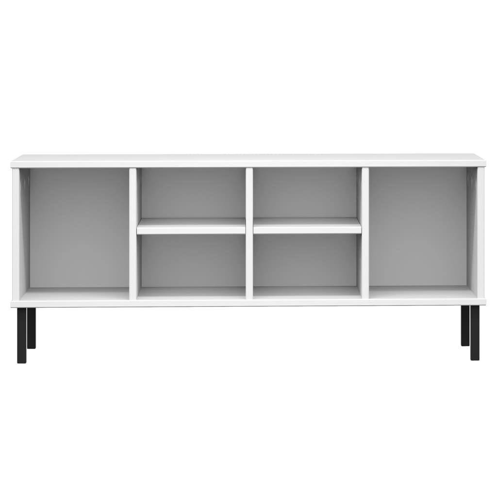 vidaXL Szafka na buty OSLO, metalowe nóżki, biała, 106x35x45 cm