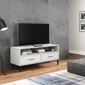 vidaXL Szafka pod TV OSLO, metalowe nóżki, biała, sosnowa
