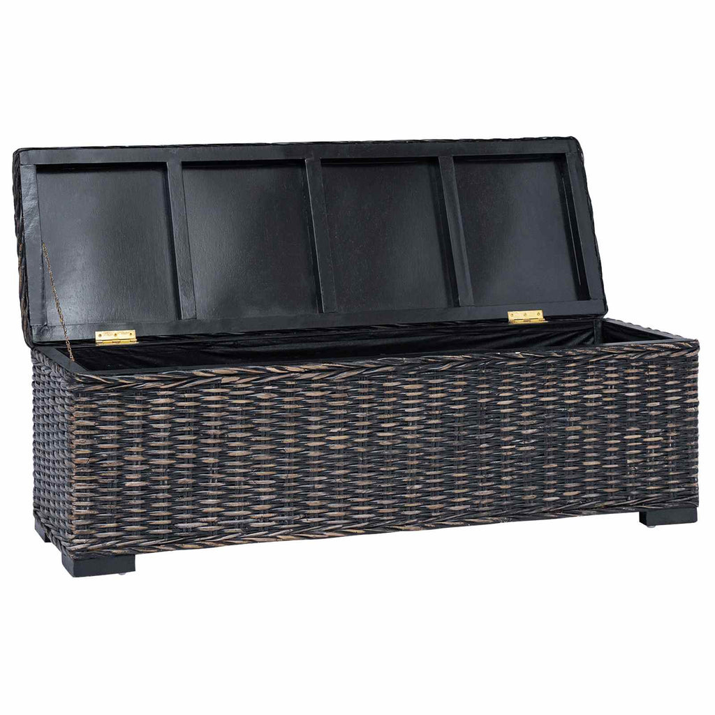 vidaXL Skrzynia do przechowywania Czarny 110 x 35 x 45 cm