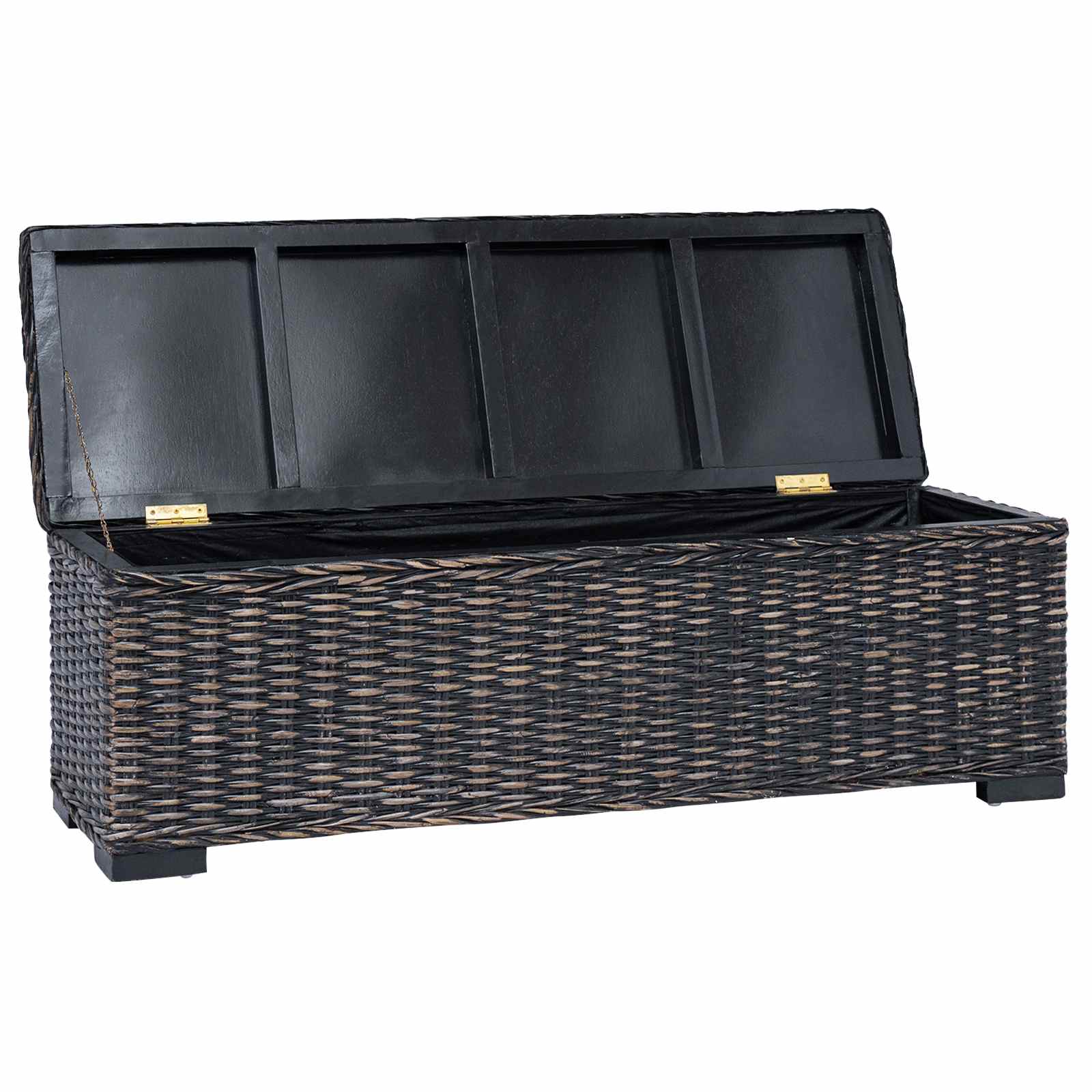 vidaXL Skrzynia do przechowywania Czarny 110 x 35 x 45 cm