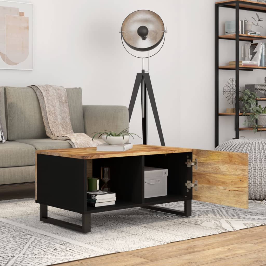 vidaXL Stolik kawowy, 80x50x40 cm, mango i materiał drewnopochodny