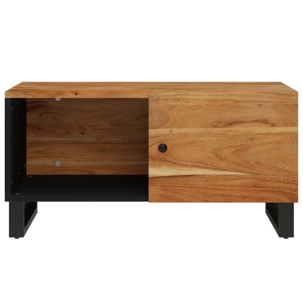 vidaXL Stolik kawowy, 80x50x40 cm, lite drewno z akacjowe i płyta