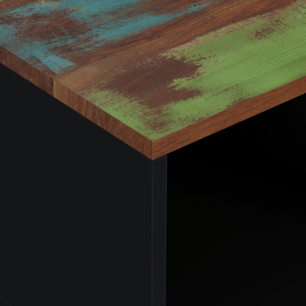 vidaXL Stolik kawowy, 80x50x40 cm, lite drewno z odzysku i płyta