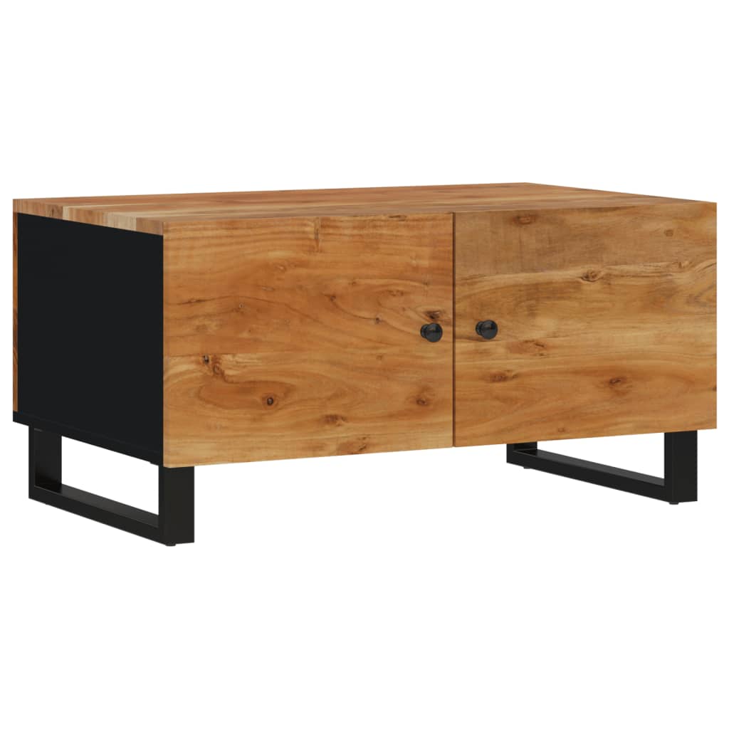 vidaXL Stolik kawowy, 80x50x40 cm, lite drewno akacjowe i płyta