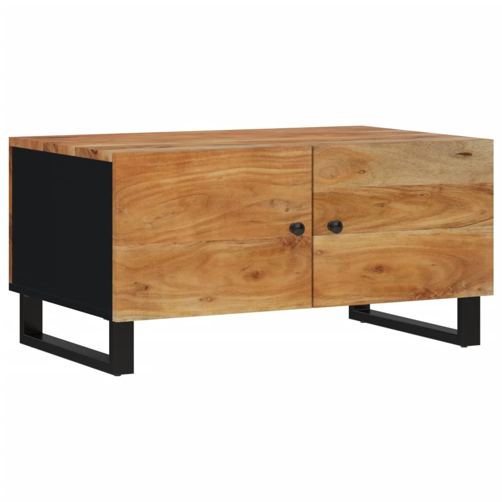 vidaXL Stolik kawowy, 80x50x40 cm, lite drewno akacjowe i płyta
