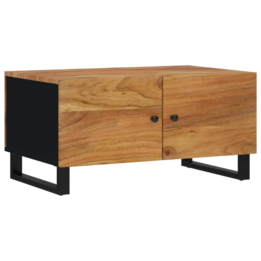 vidaXL Stolik kawowy, 80x50x40 cm, lite drewno akacjowe i płyta