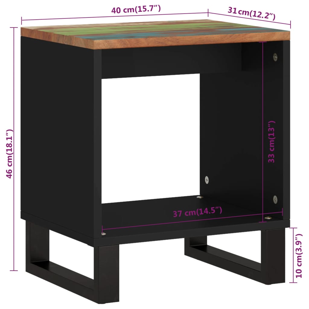 vidaXL Stolik kawowy, 40x31x46 cm, drewno i materiał drewnopochodny