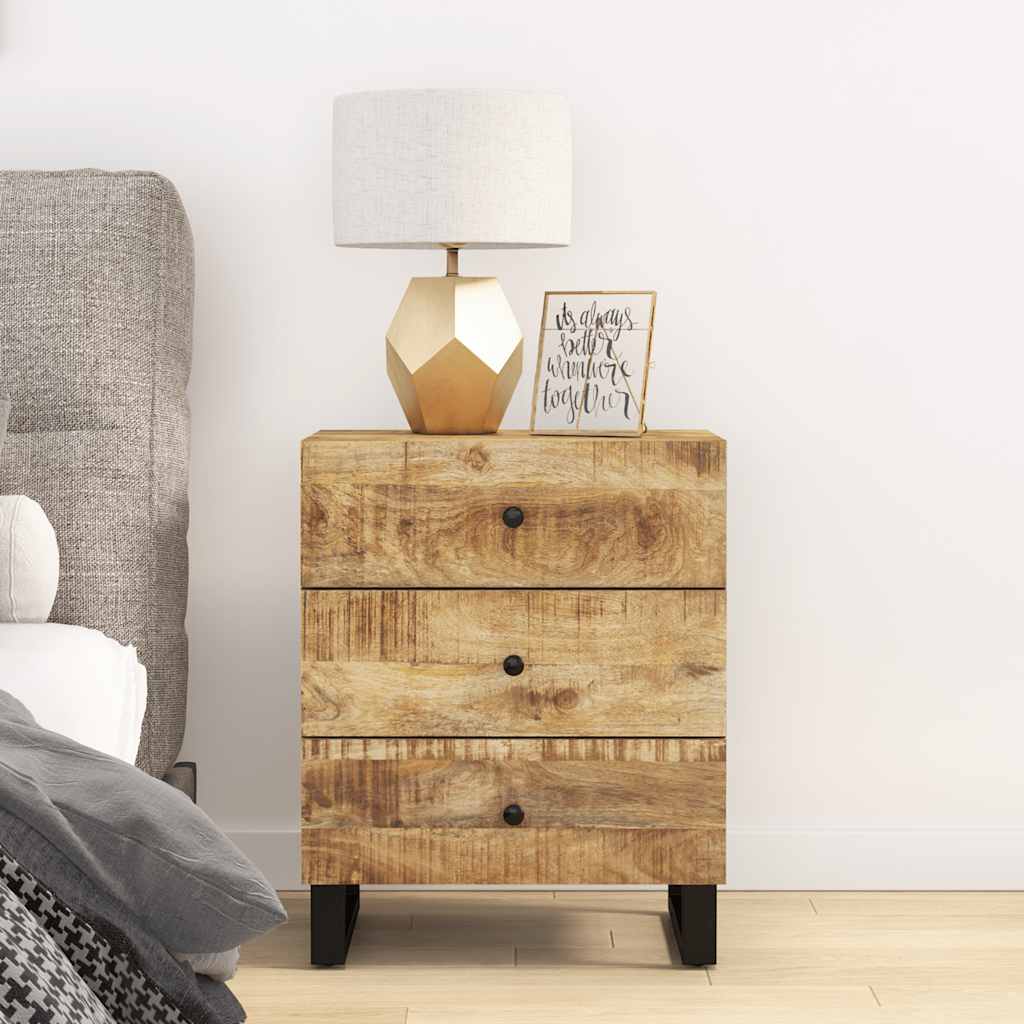 vidaXL Szafka nocna, 50x33x62 cm, lite drewno mango