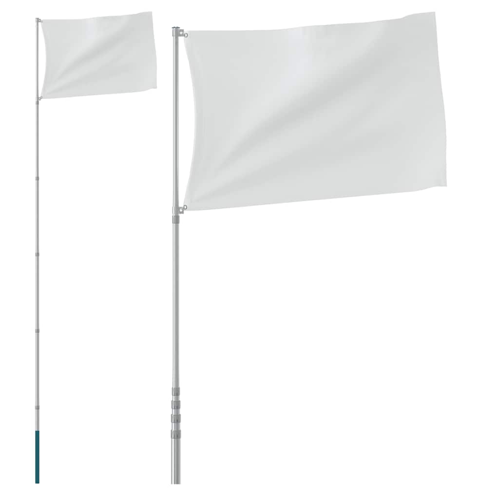 vidaXL Teleskopowy maszt flagowy, srebrny, 5,5 m, aluminium