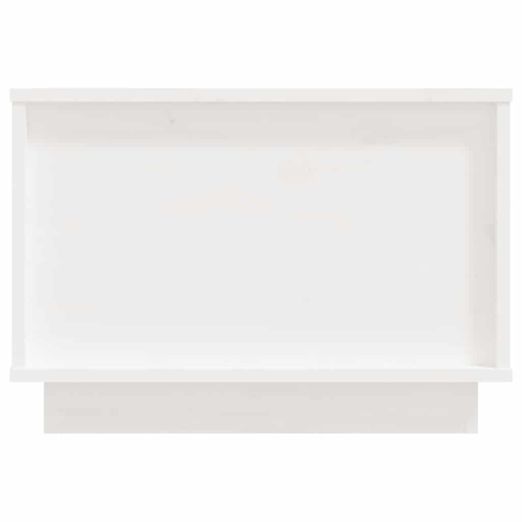 vidaXL Stolik kawowy, biały, 40x50x35 cm, lite drewno sosnowe