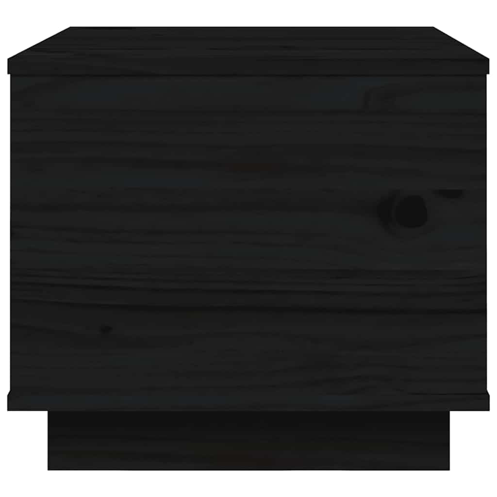 vidaXL Stolik kawowy, czarny, 40x50x35 cm, lite drewno sosnowe