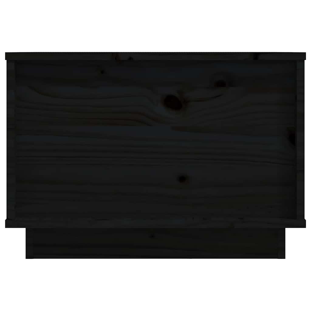 vidaXL Stolik kawowy, czarny, 40x50x35 cm, lite drewno sosnowe