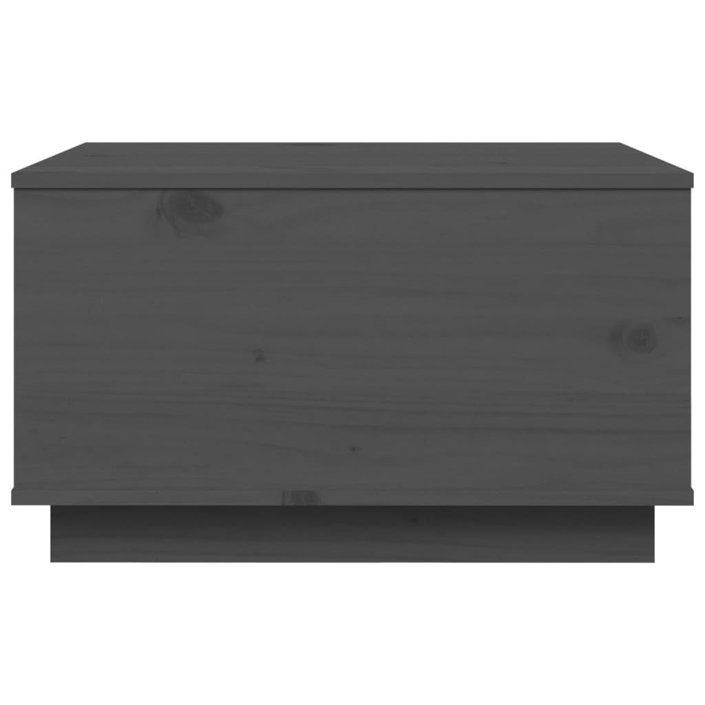 vidaXL Stolik kawowy, szary, 60x50x35 cm, lite drewno sosnowe