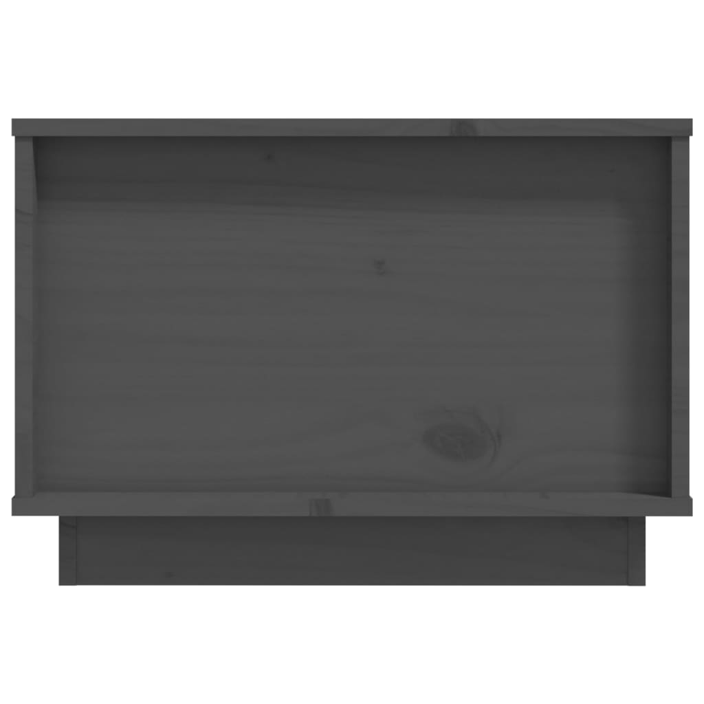 vidaXL Stolik kawowy, szary, 60x50x35 cm, lite drewno sosnowe