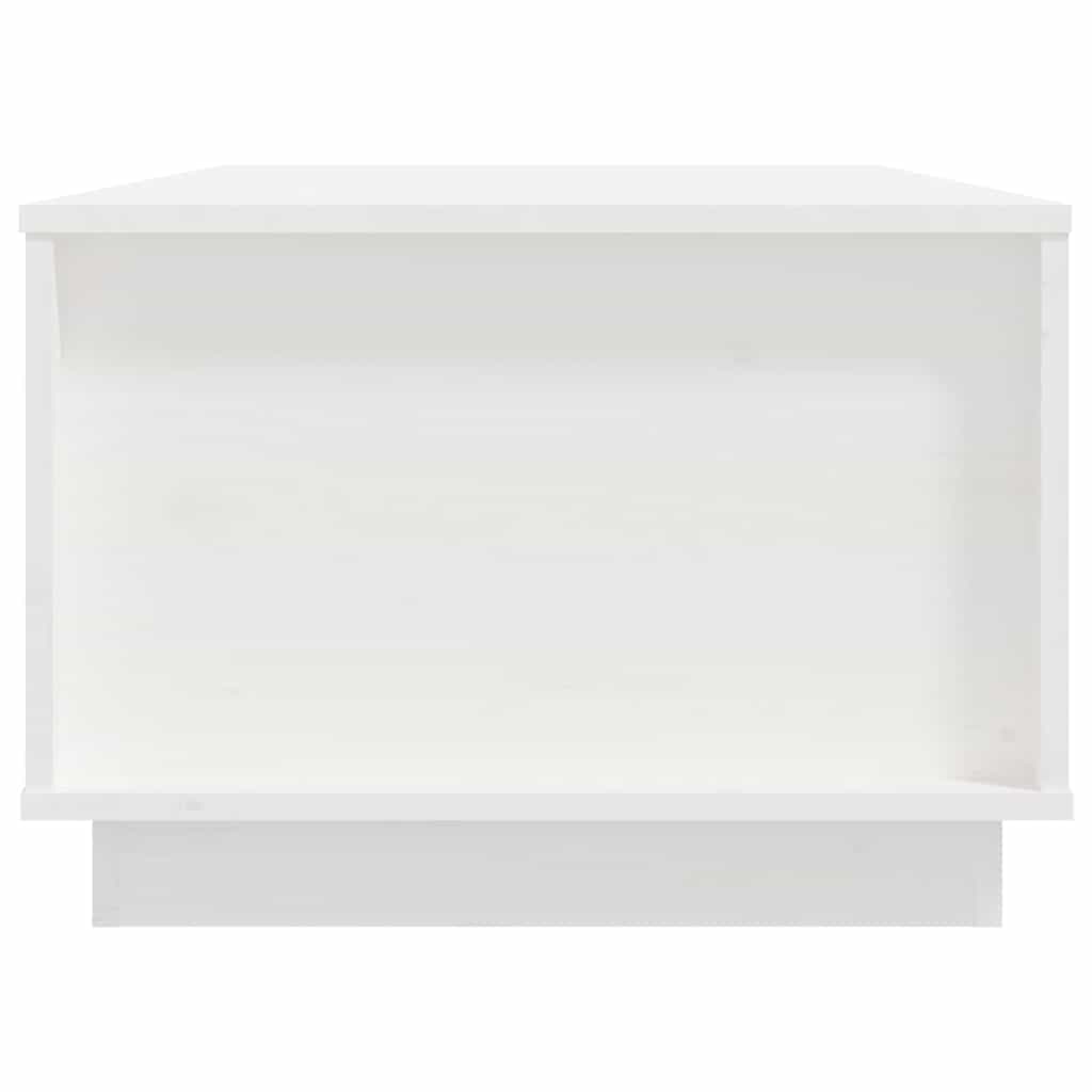 vidaXL Stolik kawowy, biały, 100x50x35 cm, lite drewno sosnowe