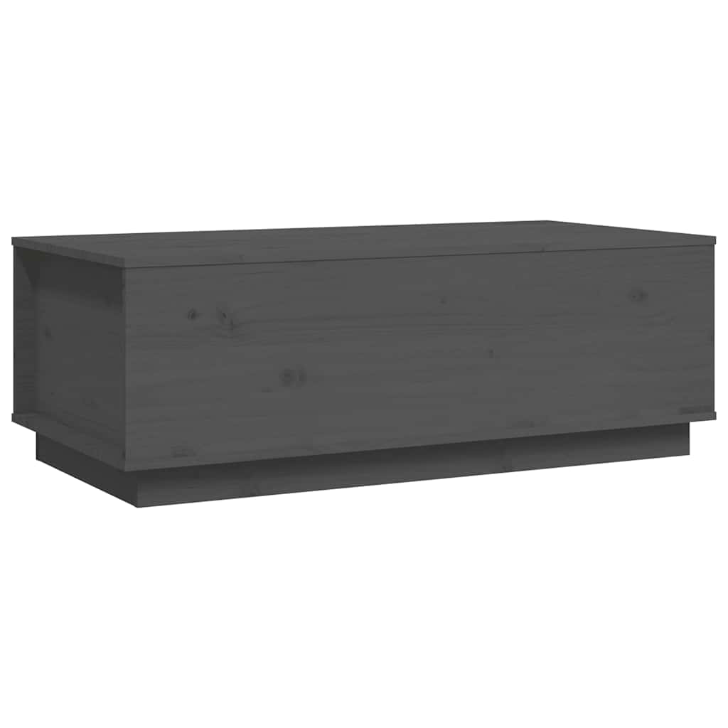 vidaXL Stolik kawowy, szary, 100x50x35 cm, lite drewno sosnowe