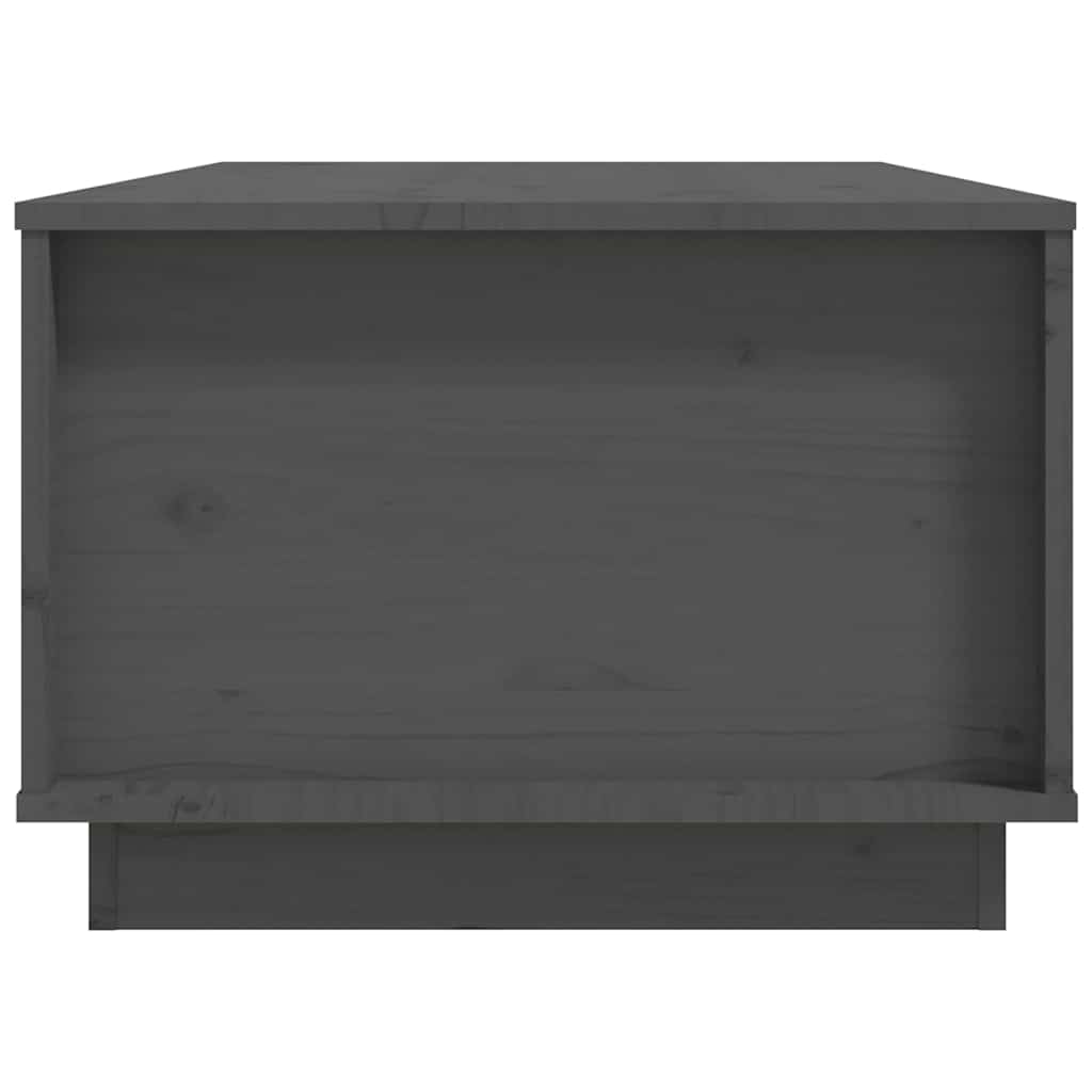 vidaXL Stolik kawowy, szary, 100x50x35 cm, lite drewno sosnowe