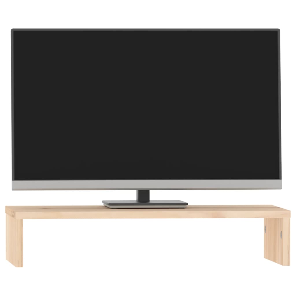 vidaXL Podstawka na monitor, 50x27x10 cm, lite drewno sosnowe