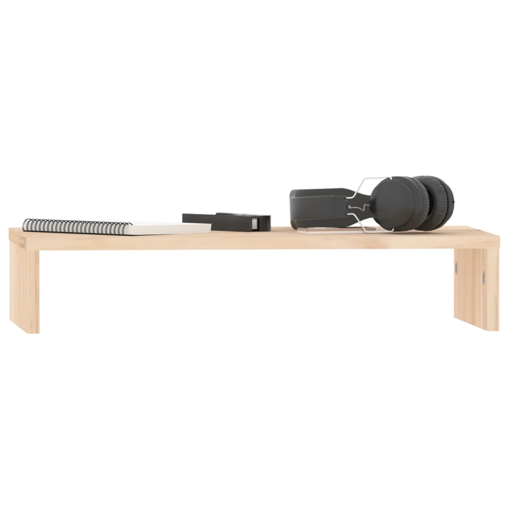 vidaXL Podstawka na monitor, 50x27x10 cm, lite drewno sosnowe