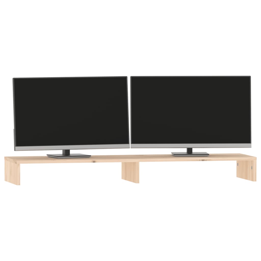 vidaXL Podstawka na monitor, 100x27x10 cm, lite drewno sosnowe