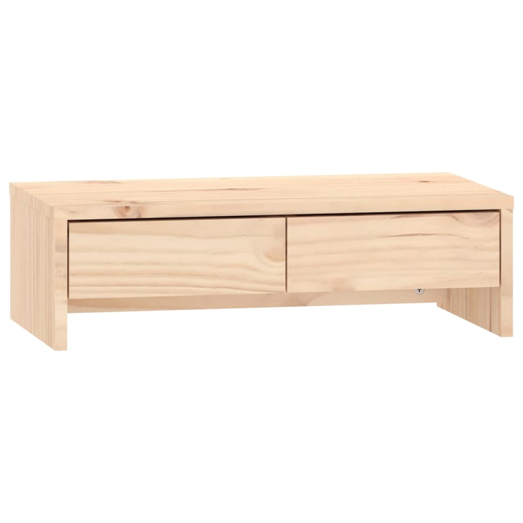 vidaXL Podstawka na monitor, 50x27x15 cm, lite drewno sosnowe