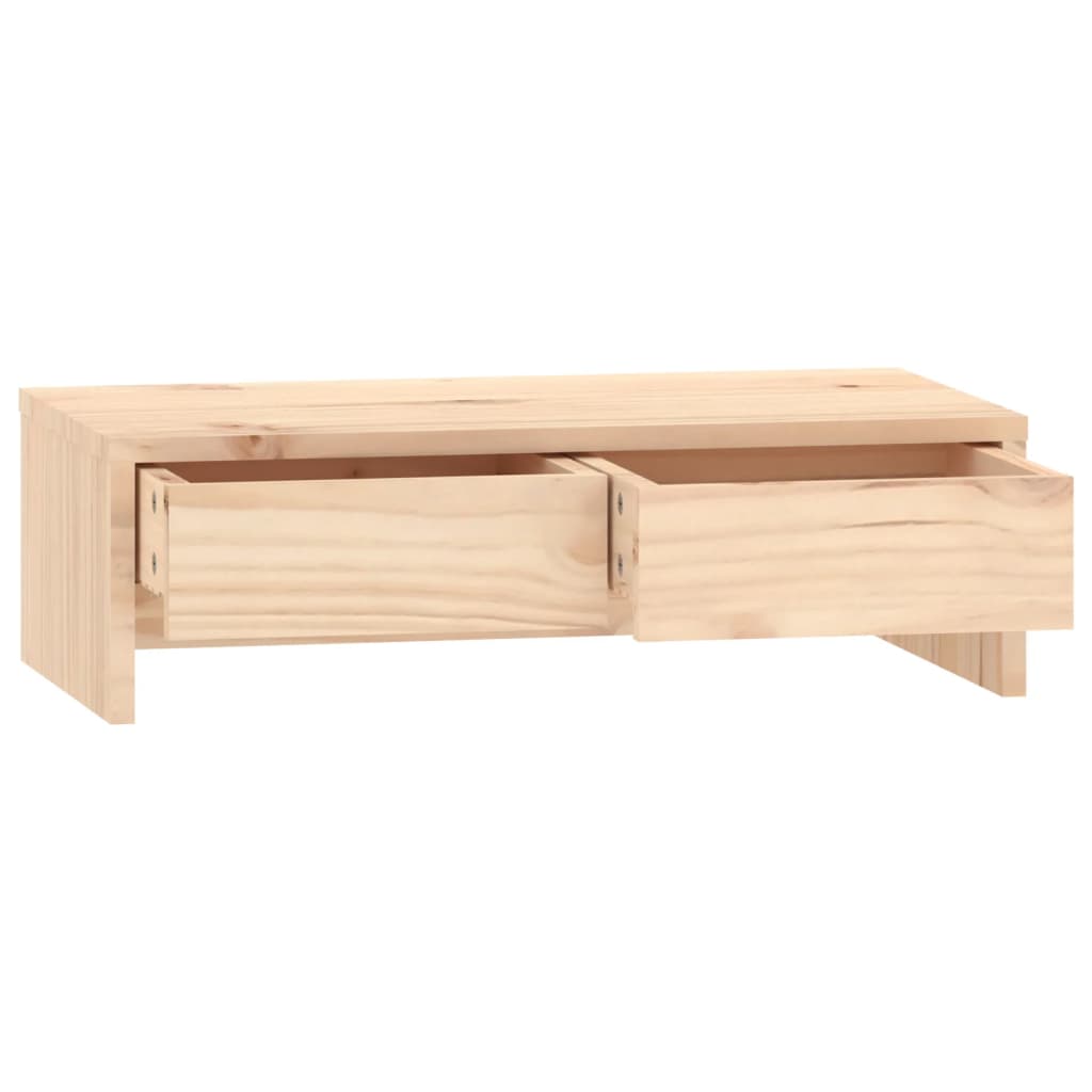 vidaXL Podstawka na monitor, 50x27x15 cm, lite drewno sosnowe