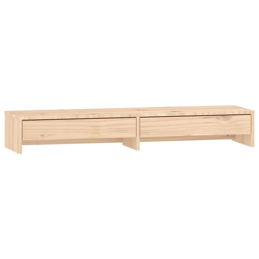 vidaXL Podstawka na monitor, 100x27x15 cm, lite drewno sosnowe