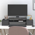 vidaXL Podstawka na monitor, szara, 70x27,5x15 cm, lite drewno sosnowe