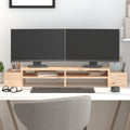 vidaXL Podstawka na monitor, 100x27,5x15 cm, lite drewno sosnowe