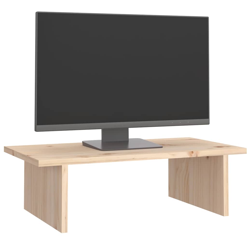 vidaXL Podstawka na monitor, 50x27x15 cm, lite drewno sosnowe