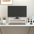 vidaXL Podstawka na monitor, biała, 50x24x16 cm, lite drewno sosnowe